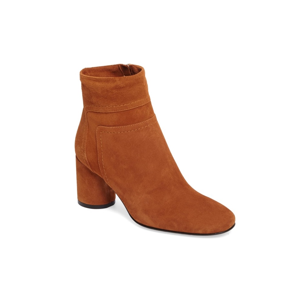 Taryn Rose Fortuna Block Heel Suede Bootie